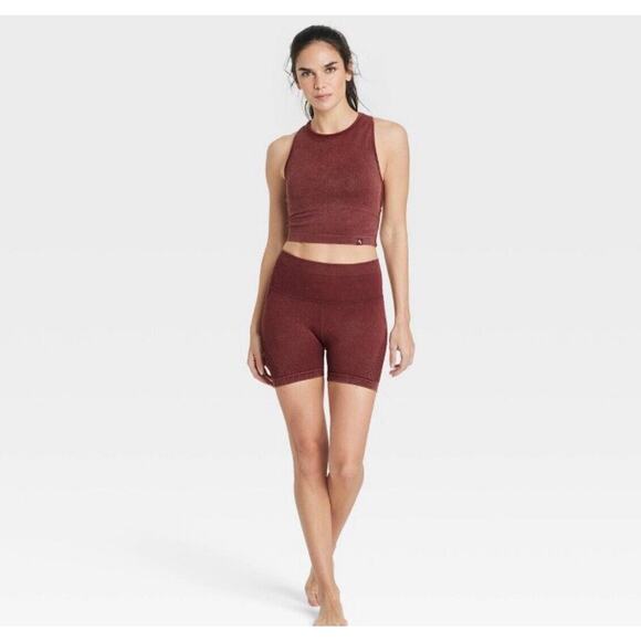 Women's Seamless Mesh Back Tank Bra - JoyLab™ Brown S NWT - Picture 5 of 5